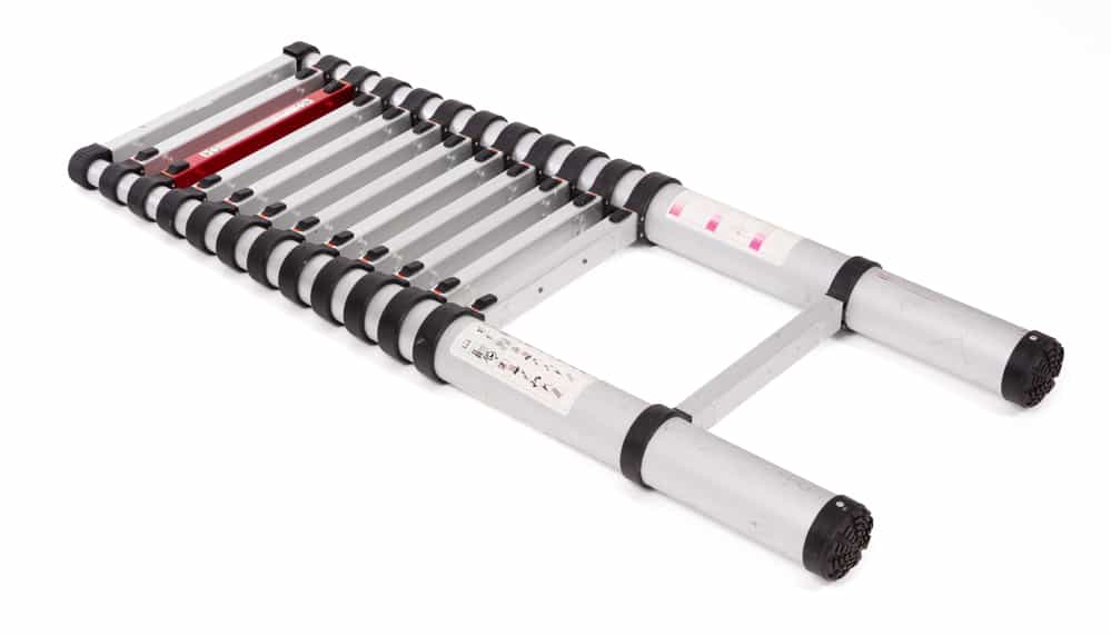 a telescopic ladder on a white background.