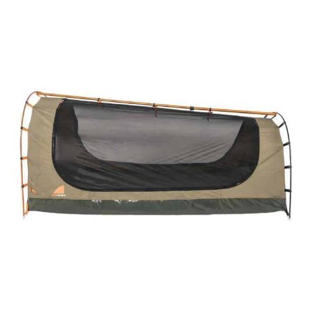 Oztent DS-2 Pitch Black Dome Double Swag Khaki